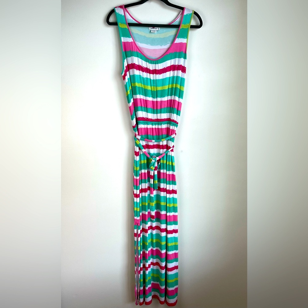 Vineyard Vines women’s multicolor striped jersey maxi dress. Size Medium